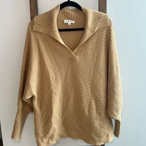 Tan oversized ribbed sweater